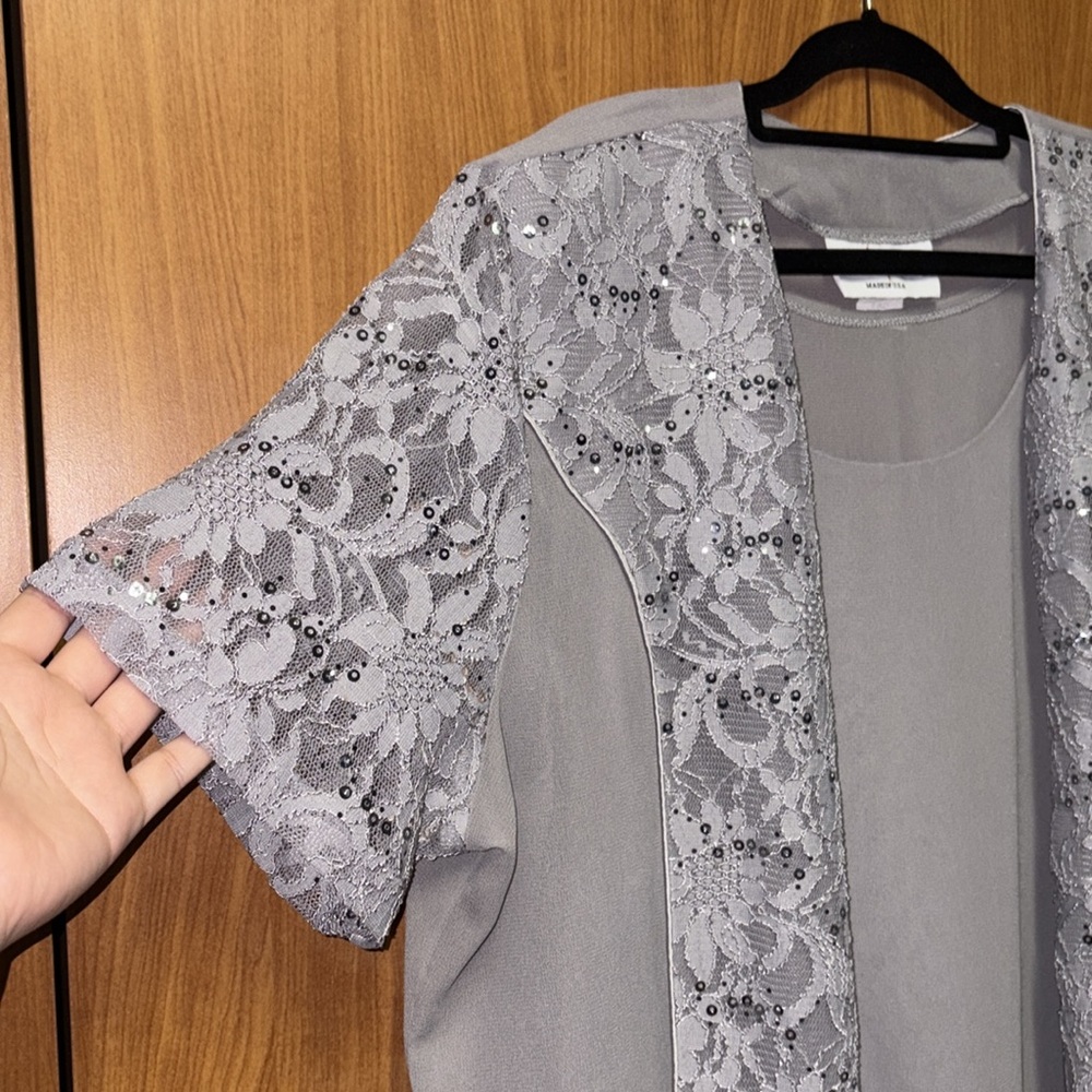 🏡 Clara Formal 3 Piece Ensemble - Gray - Size 3X - Picture 5 of 12
